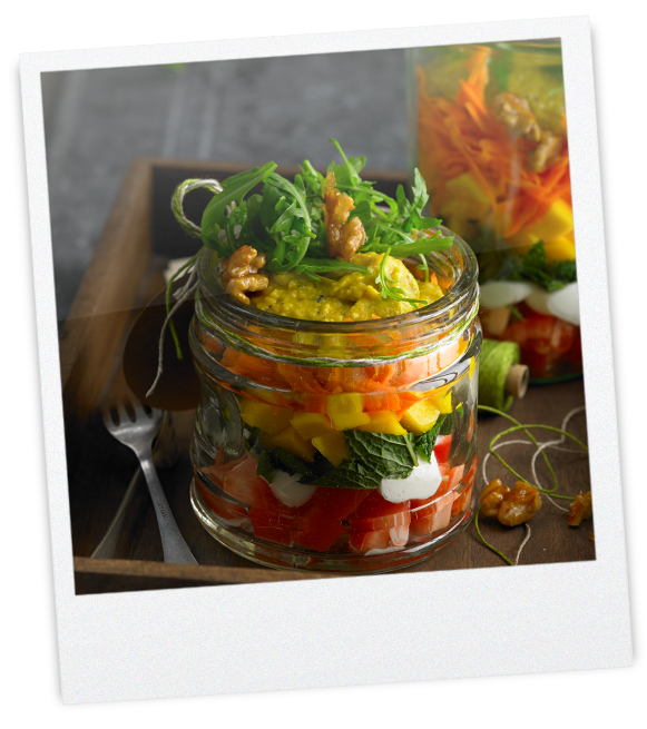 Mango-Schichtsalat