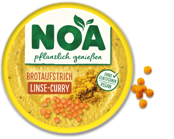 Brotaufstrich Linse-Curry