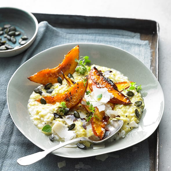 Risotto mit geröstetem Kürbis