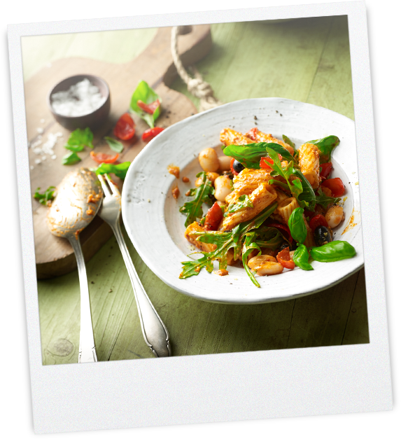 Pastasalat „fagiolo e pomodoro“