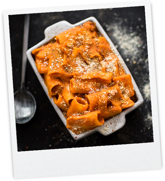 Nudelauflauf mit veganen Parmesan
