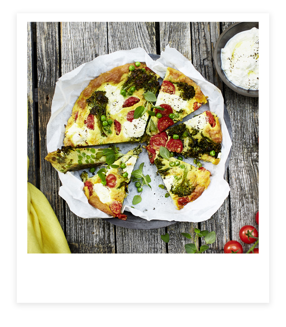 Curry-Linsen-Tortilla mit grünem Gemüse