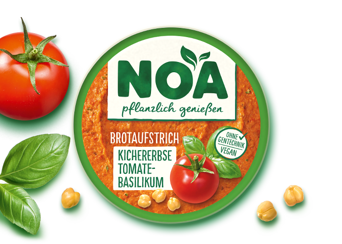 NOA Brotaufstrich<br>Kichererbse Tomate-Basilikum