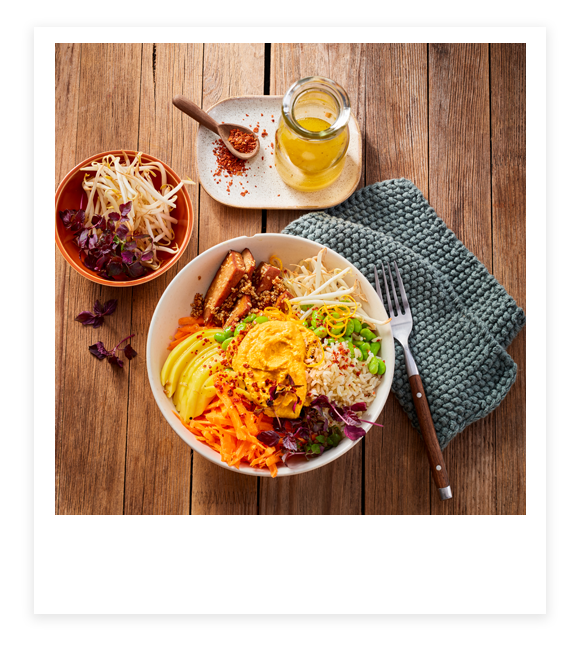 Buddha-Bowl mit Reis