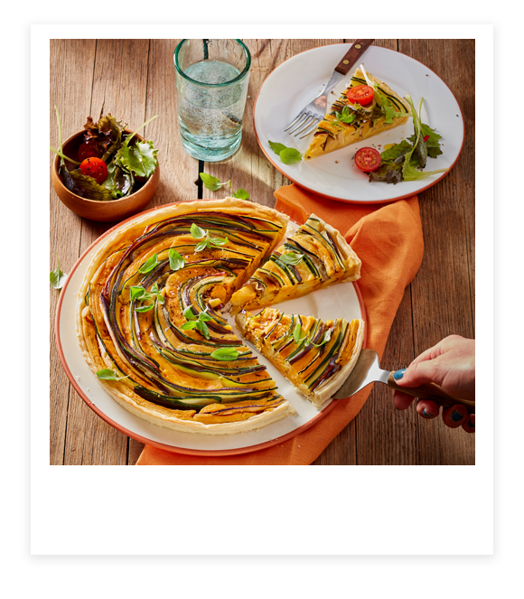 Bunte, vegane Gemüsequiche
