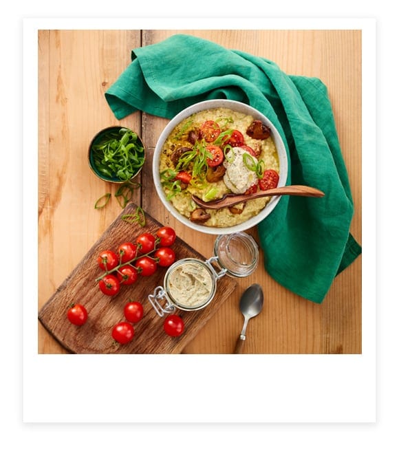 Herzhaftes Hummus-Porridge