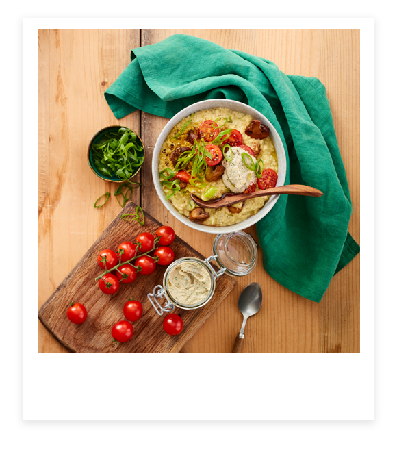 Herzhaftes Hummus-Porridge