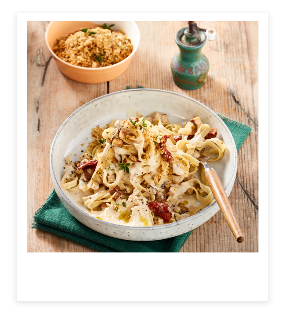 Vegane Tagliatelle Carbonara