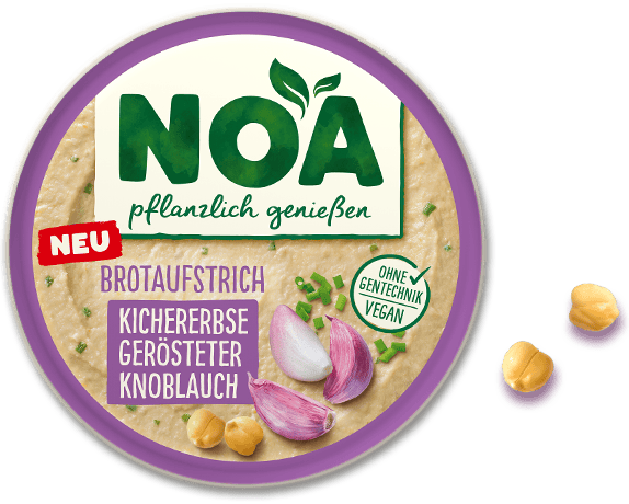 Brotaufstrich Kichererbse Gerösteter Knoblauch